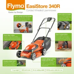 Flymo 1400W EasiStore 340R Electric Lawn Mower - 34cm 19 Flymo 1400W EasiStore 340R Electric Lawn Mower - 34cm -Flymo Sales Store 12885911 2254846175325273