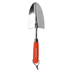 House Beautiful Stainless Steel Hand Trowel With A Zesty Orange Painted Hardwood Handle