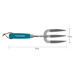 House Beautiful Stainless Steel Hand Fork With A Teal Painted Hardwood Handle -Flymo Sales Store 13188707 1804928022202854