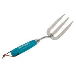 House Beautiful Stainless Steel Hand Fork With A Teal Painted Hardwood Handle -Flymo Sales Store 13188707 3154928022220770