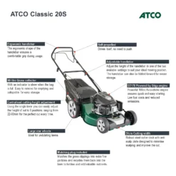 Atco 166cc Classic 20S Petrol Lawn Mower- 51cm -Flymo Sales Store 13483564 4434932703871040