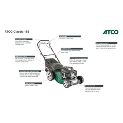 Atco 139cc Classic 18S Petrol Lawn Mower - 46cm -Flymo Sales Store 13483565 1664929335782785