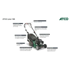 Atco 139cc Liner 16S Petrol Lawn Mower - 41cm -Flymo Sales Store 13486581 8924932697632222