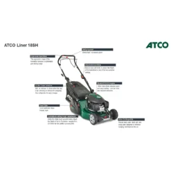 Atco 145cc Liner 18SH Petrol Lawn Mower - 46cm 14 Atco 145cc Liner 18SH Petrol Lawn Mower - 46cm -Flymo Sales Store 13486585 1594932690022221