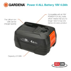 GARDENA Power 4 ALL Battery 18V 4.0Ah -Flymo Sales Store 13524834 1234936345056117